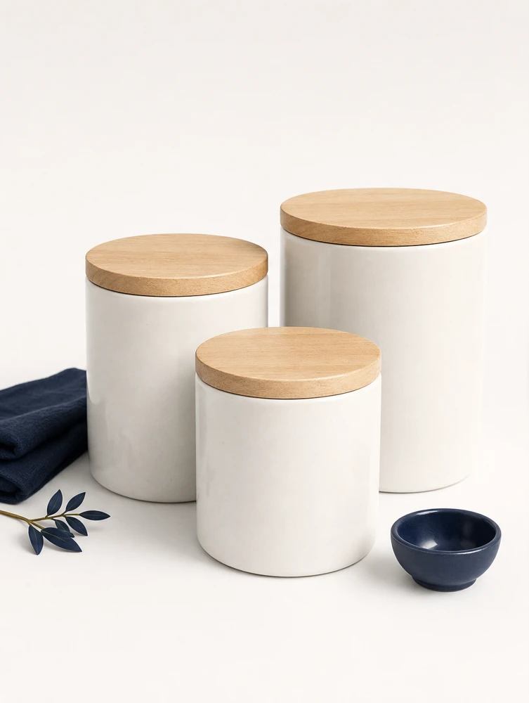 Ceramic Storage Canisters, illustrative unbranded product