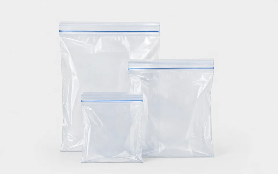 Reclosable Zip Bags, illustrative unbranded product
