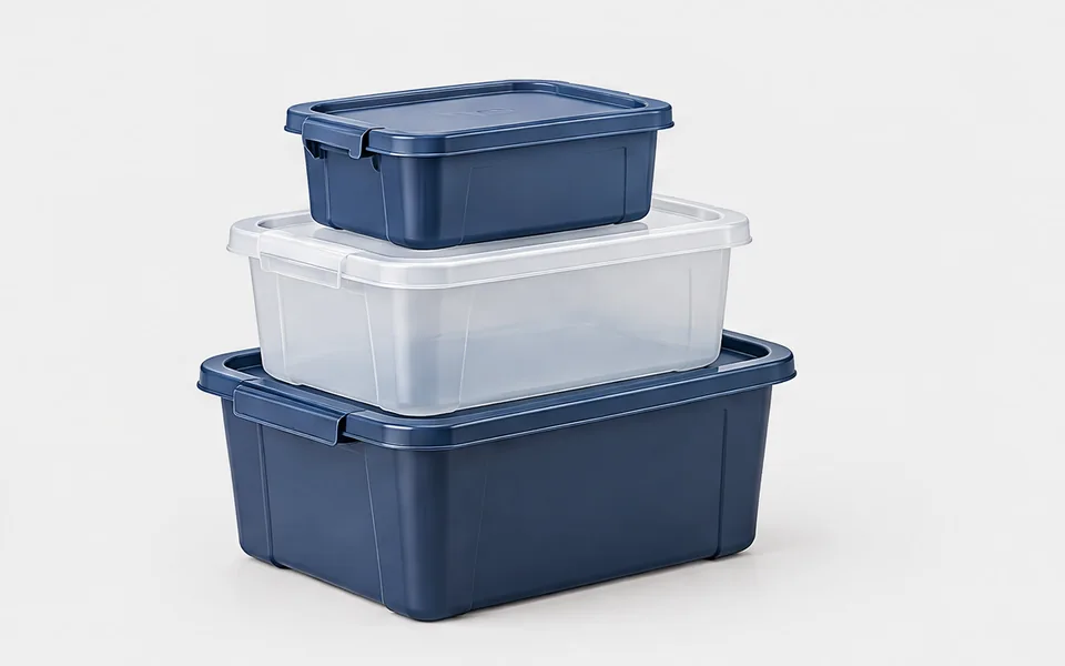 Stackable Storage Containers, illustrative unbranded product